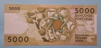Portugal 5000 escudos 1991 Quase Nova