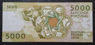 Portugal 5000 Escudos 1989 Nova