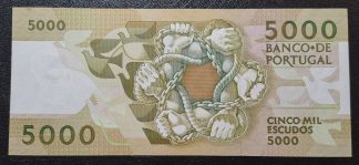 Portugal 5000 Escudos 1991 Nova