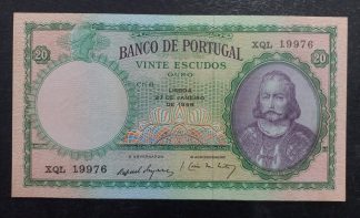 Portugal 20 Escudos 1959 Quase Nova