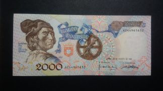 Portugal 2000 escudos 1991 Quase Nova