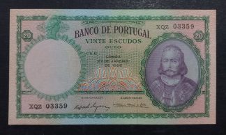Portugal 20 escudos 1959 Quase Nova
