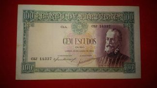 Portugal 100 escudos 1954 Bela