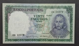 Portugal 20 Escudos 1960 Quase Nova