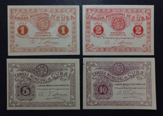 Coleção Completa 4 Cédulas da C.M. Cuba Novas