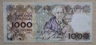Portugal 1000 Escudos 1989 Quase Nova