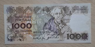 Portugal 1000 Escudos 1993 Quase Nova