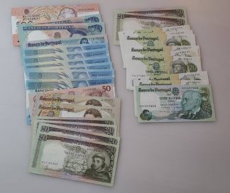 Lote de 28 notas portuguesas Quase Novas