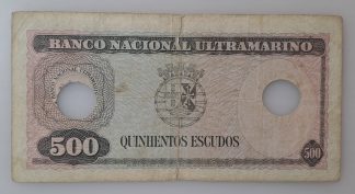 Timor 500 escudos 1959 Cancelada