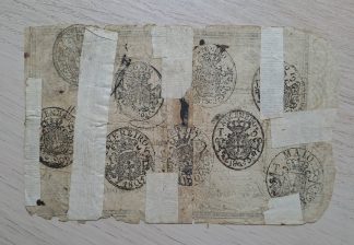 Apólice do Real Erário 2400 reis 1798 carimbo D. Miguel I
