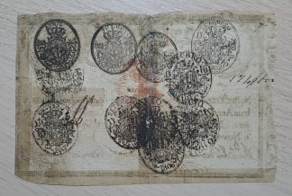 Apólice do Real Erário 12800 reis 1799 carimbo D. Pedro IV