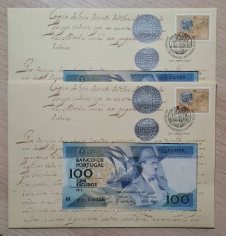 Conjunto 2x Envelopes FIL 100 escudos 1988 Números Seguidos, Rigorosamente Novos