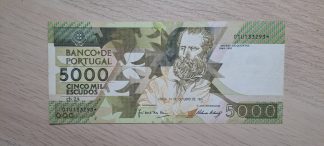 Portugal 5000 Escudos 1991* Bela
