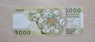 Portugal 5000 Escudos 1991* Quase Nova