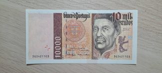 Portugal 10000 Escudos 1997 Deslocada, Quase Nova