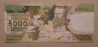 Portugal 5000 Escudos 1991*