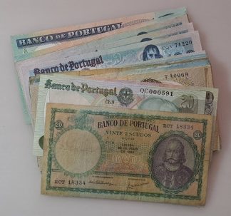 Lote de 42 notas portuguesas, diferentes estados de conservação