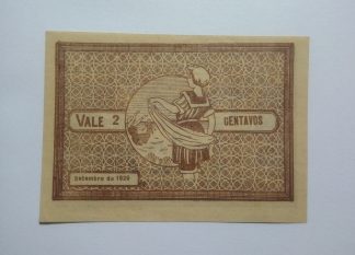 A.C.I. Espinho 2 Centavos 1920 MA#824 (Comum) Nova