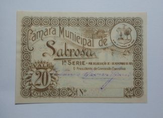 C.M. Sabrosa 20 Centavos 1921 MA#1949 (Comum) Nova