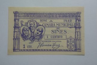 C.M. Sines 1 Centavo 1922 MA#2140 (Escassa) Nova