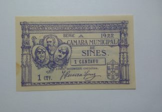 C.M. Sines 1 Centavo 1922 MA#2140 (Escassa) Nova