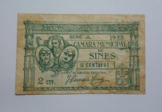 C.M. Sines 2 Centavos 1922 MA#2141 (Escassa) MBC