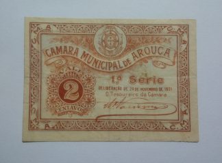 C.M. Arouca 2 Centavos 1921 MA#268 (Comum) Bela