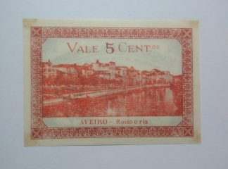 C.M. Aveiro 5 Centavos 1921 MA#305 (Comum) Sem Número Nova
