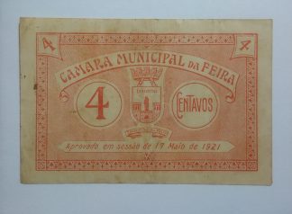 C.M. Feira 4 Centavos 1921 MA#890 (Comum) Quase Nova