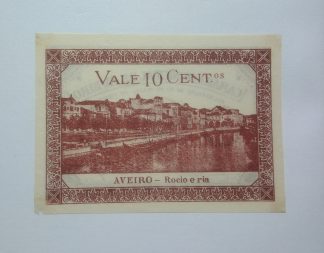 C.M. Aveiro 10 Centavos 1921 MA#306 (Comum) Sem Número Nova