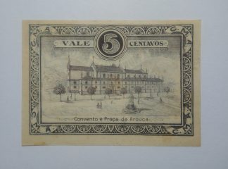 C.M. Arouca 5 Centavos 1921 MA#269 (Comum) Quase Nova