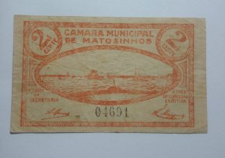 C.M. Matosinhos 2 Centavos ND MA#1343 (Comum) Bela