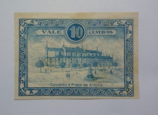 C.M. Arouca 10 Centavos 1921 MA#270 (Comum) Nova