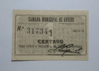 C.M. Aveiro 1 Centavo ND MA#298 (Escassa) Quase Nova
