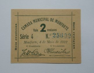 C.M. Monforte 2 Centavos 1922 MA#1431 (Comum) Nova