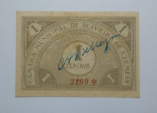 C.M. Oliveira de Azemeis 1 Centavo ND MA#1628 (Comum) Quase Nova