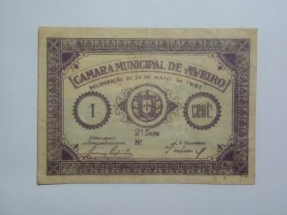 C.M. Aveiro 1 Centavo 1921 MA#302 (Comum) MBC