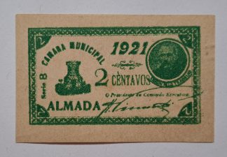 C.M. Almada 2 Centavos 1921 MA#163a (Comum) Nova
