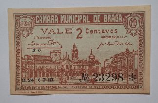 C.M. Braga 2 Centavos 1920 Série 2U MA#419g (Comum) Nova