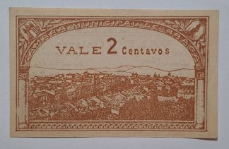 C.M. Braga 2 Centavos 1920 Série 2U MA#419g (Comum) Nova