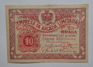 Braga (Empresa da Arcada Lda) 10 Centavos ND MA#458 (Escassa) Nova