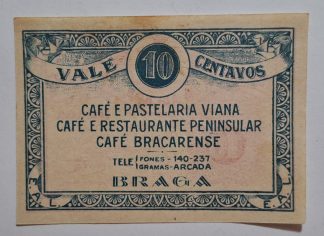Braga (Empresa da Arcada Lda) 10 Centavos ND MA#458 (Escassa) Nova