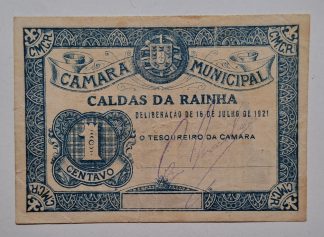 C.M. Caldas da Raínha 1 Centavo 1921 MA#532 (Comum) Bela