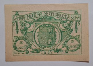 C.M. Celorico da Beira 5 Centavos 1922 MA#660 (Comum) Nova