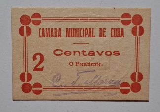 C.M. Cuba 2 Centavos ND MA#799 (Escassa) Nova