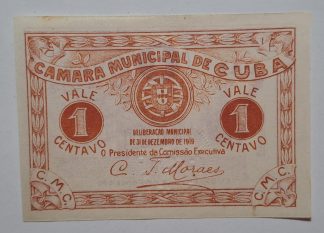 C.M. Cuba 1 Centavo 1919 MA#802 (Comum) Nova