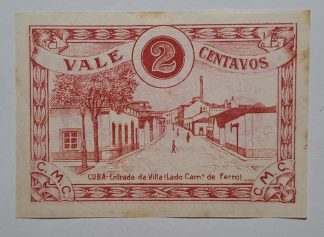 C.M. Cuba 2 Centavos 1919 MA#803 (Comum) Nova