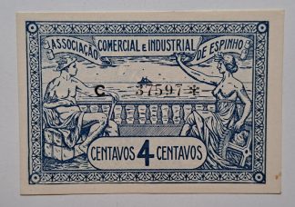 A.C.I. Espinho 4 Centavos 1921 Série C MA#825 (Comum) Nova