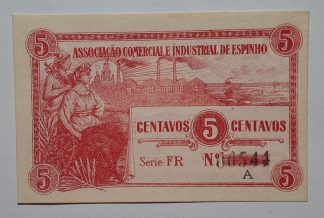 A.C.I. Espinho 5 Centavos ND Série A MA#828 (Comum) Nova