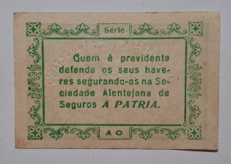 Creche Lactário Évora 1 Centavo ND MA#873 Reclame 2 (Escassa) Quase Nova
